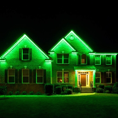House with outdoor lighting Photo